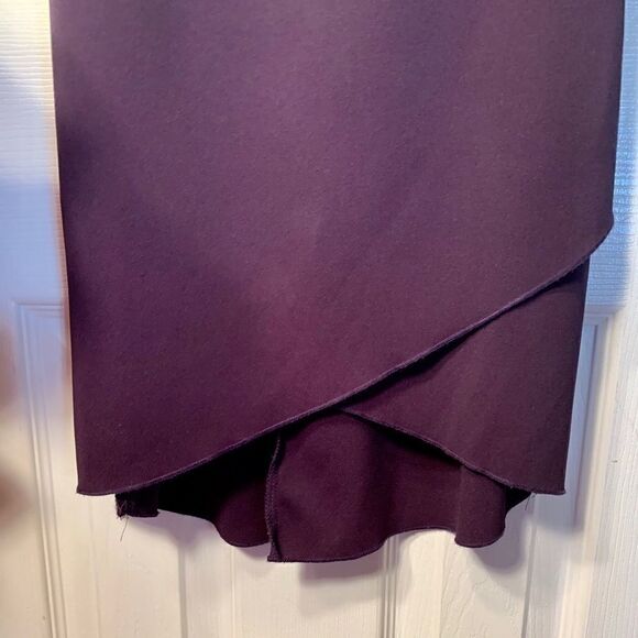 Eggplant Beaded Spaghetti Strap Crepe Dress Size S - Picture 4 of 6
